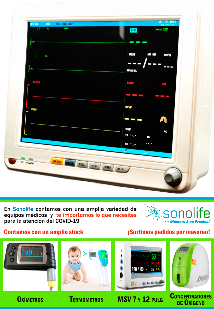 Sonolife - MSV 12 (Monitor de Signos Vitales 12 Pulgadas)
